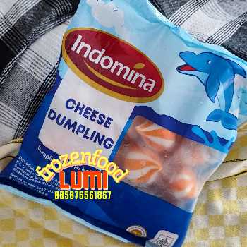 Jogja Frozen Food Condong Catur    Sedia  Indomina Cheese Dumpling 500gr Ikan olahan dengan keju di dalamnya. Kejunya yang creamy dan meleleh dimulut menjadikan produk ini sebagai makanan favorit pilihan keluarga. 