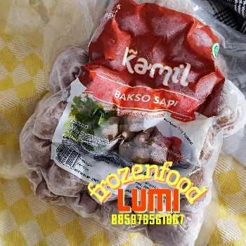 Jogja Frozen Food Condong Catur    Sedia  Kamil Bakso Sapi 500 gr Terbuat dari daging sapi, Pati tapioka, Pati sagu, serta bumbu dan bahan lainnya 