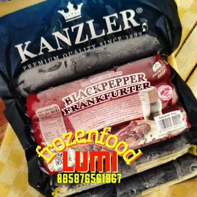 Kanzler Blackpepper Frankfurter 300 gr Kanzler-Blackpe_xEd.jpg Jogja Frozen Food Condong Catur Sosis yang terbuat dari daging premium pilihan dicincang halus dengan tambahan bumbu lada hitam