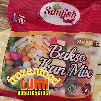 Jogja Frozen Food Condong Catur    Jual  Sunfish Bakso Mix 500 gr Sunfish Bakso ikan mix terdiri dari berbagai bentuk bakso ikan dalam satu kemasan 